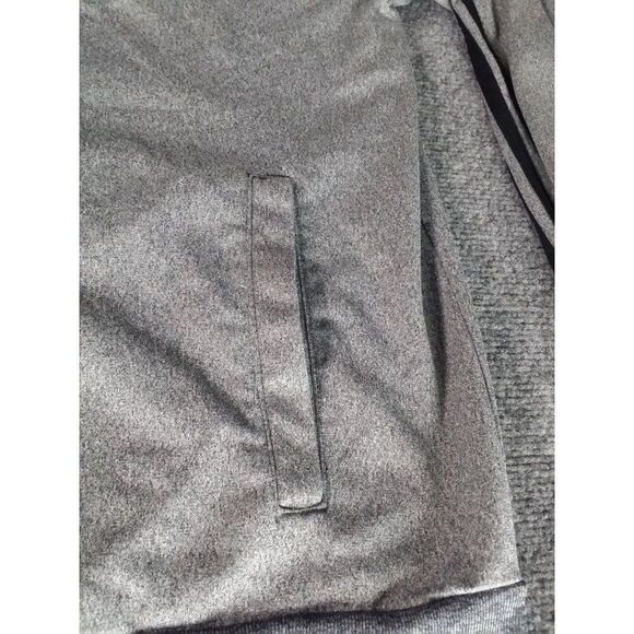 Adidas 3 Stripe Full Zip Tricot Tracktop Men Sz M Gray Black Pullover Athleisure - Picture 5 of 7